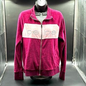 BeBe sport velour sweater. Size M. Women. Bordeaux.  Excellent condition!!